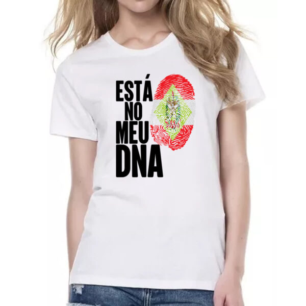 Camiseta Baby Look Esta no meu DNA Santa Catarina - Imagem 2