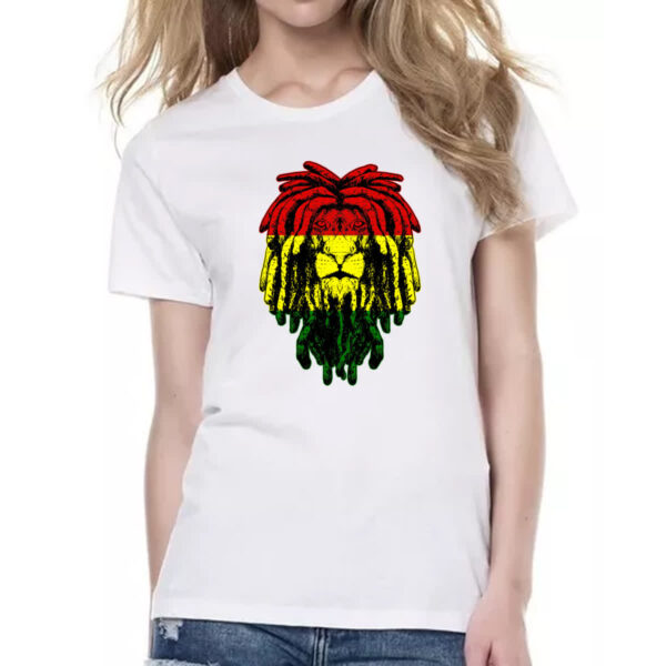 Camiseta Baby Look Leao Rastafari - Imagem 2