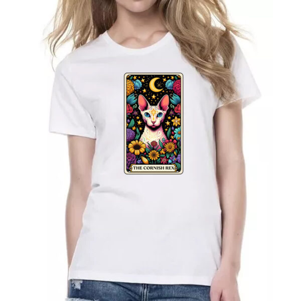 Camiseta Baby Look Taro gato Cornish Rex - Imagem 2