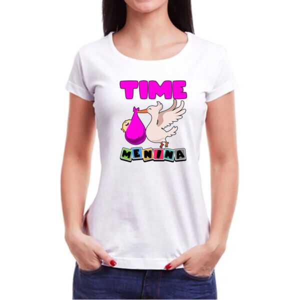 Camiseta Baby Look Cegonha Time Menina - Imagem 3