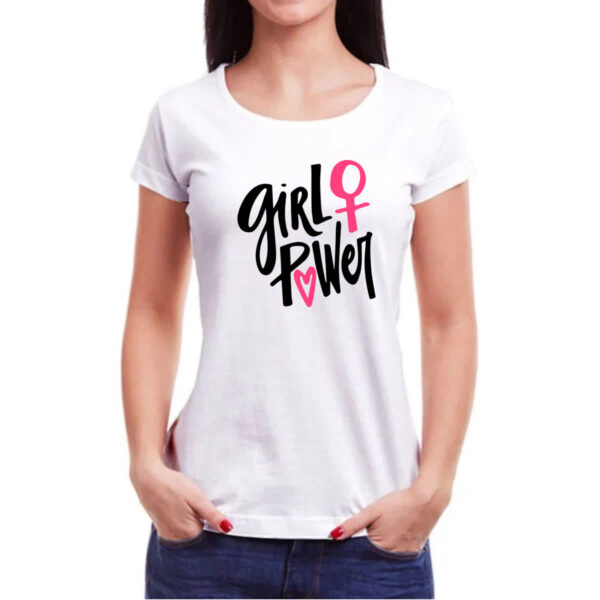 Camiseta Baby Look Empoderada Girl Power - Imagem 3