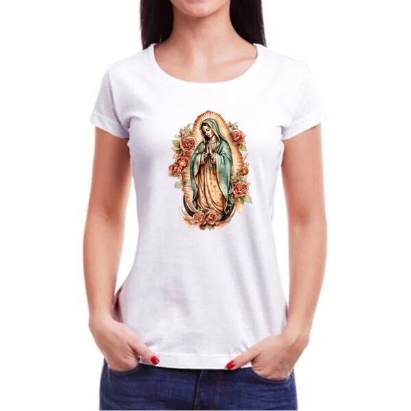 Camiseta Baby Look Nossa Senhora de Guadalupe - Imagem 3