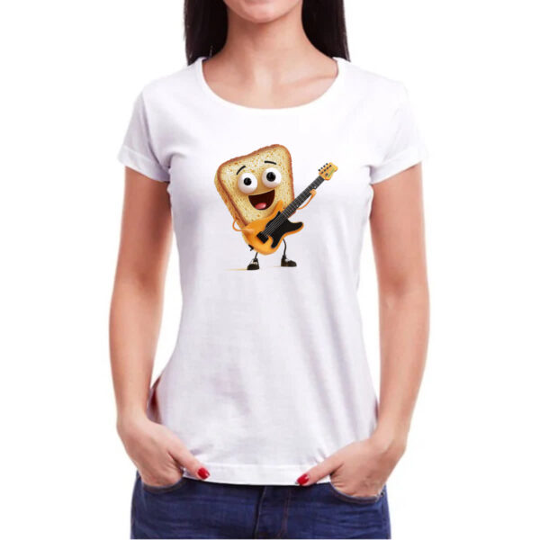 Camiseta Baby Look Pao de forma guitarrista - Imagem 3