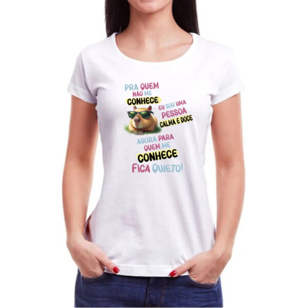 Camiseta Baby Look Capivara me conhece - Imagem 3