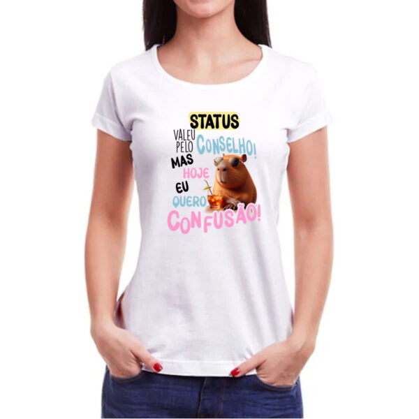 Camiseta Baby Look Capivara obrigado pelo conselho - Imagem 3