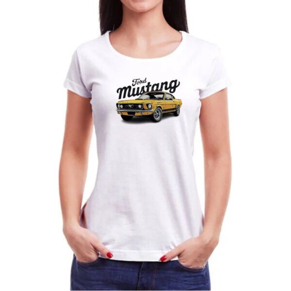 Camiseta Baby Look Ford Mustang Muscle Car - Imagem 3