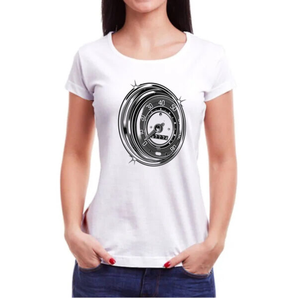 Camiseta Baby Look Velocimetro Classico VW - Imagem 3