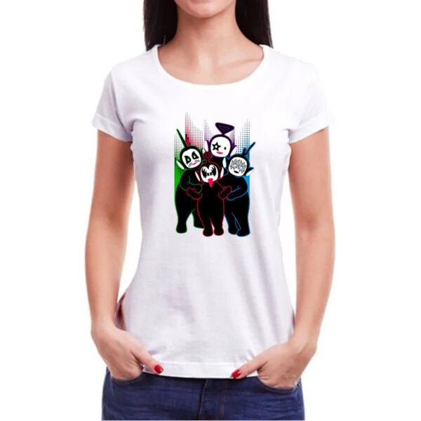 Camiseta Baby Look Teletubbies Kiss - Imagem 3