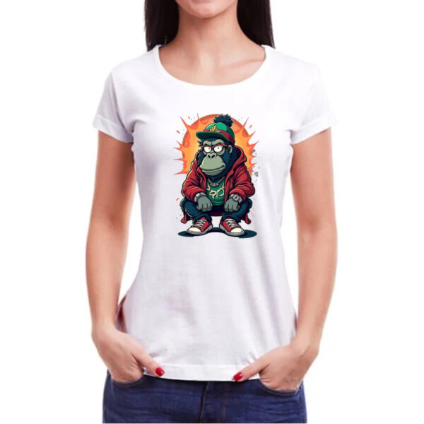 Camiseta Baby Look Macaco Gang Street - Imagem 3