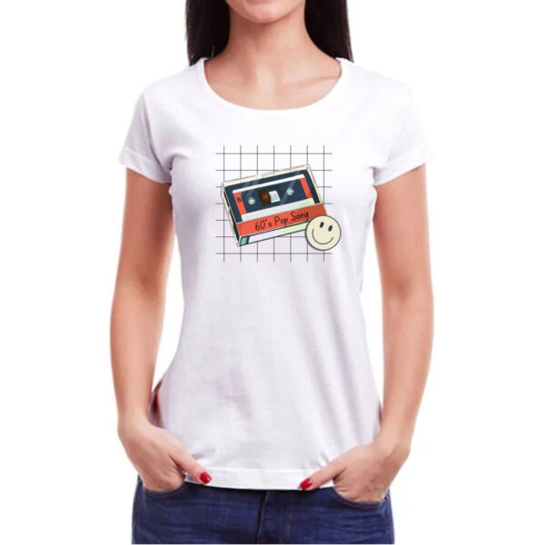 Camiseta Baby Look FIta K7 60 Pop Song - Imagem 3