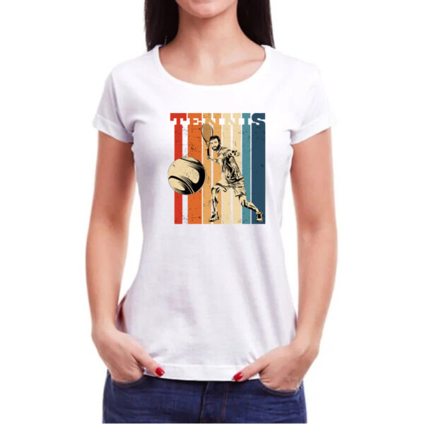 Camiseta Baby Look Tennis retro vintage - Imagem 3