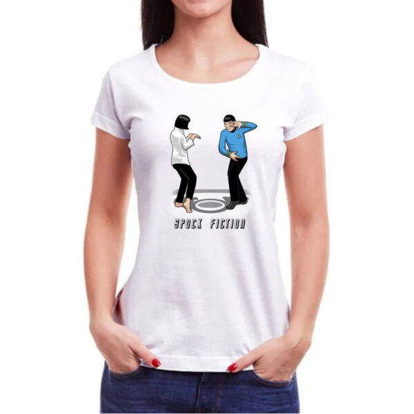 Camiseta Baby Look Spock Fiction - Imagem 3