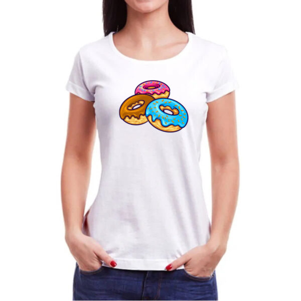 Camiseta Baby Look Trio Donuts - Imagem 3