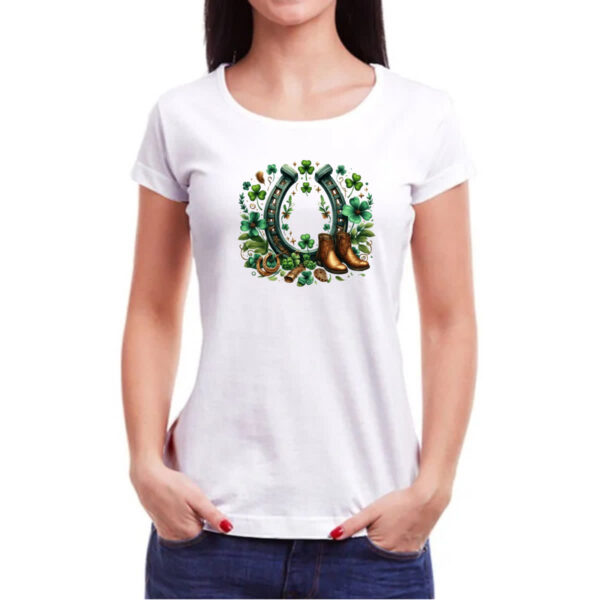 Camiseta Baby Look St Patricks Day Ferradura - Imagem 3