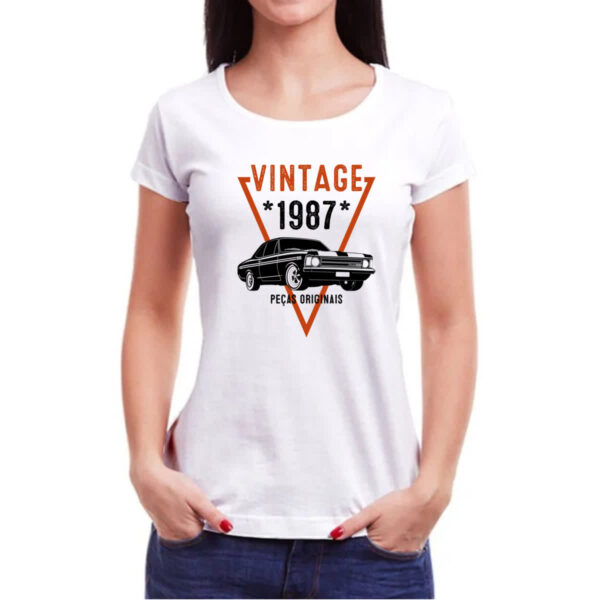 Camiseta Baby Look Vintage Pecas Originais 1987 - Imagem 3