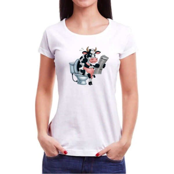 Camiseta Baby Look Vaca na sala de forca - Imagem 3