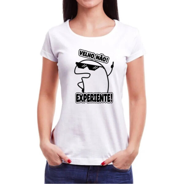 Camiseta Baby Look Velho nao experiente flork - Imagem 3