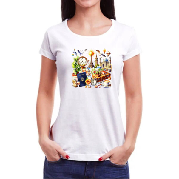 Camiseta Baby Look Viagem passaporte turismo - Imagem 3