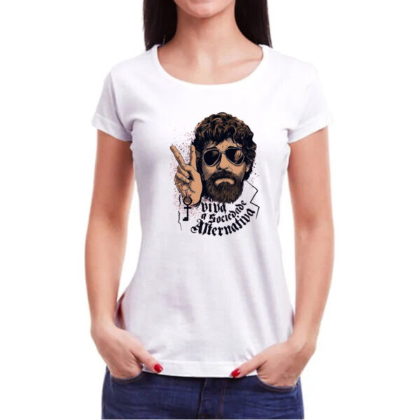 Camiseta Baby Look Viva sociedade alternativa - Imagem 3