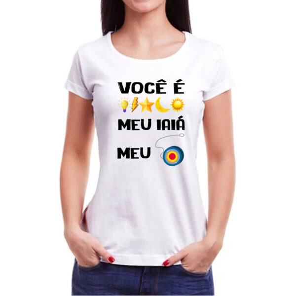 Camiseta Baby Look Voce e luz meu iaia meu ioio - Imagem 3