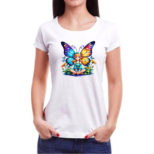 Camiseta Baby Look Borboleta elfo fofinha - Imagem 3