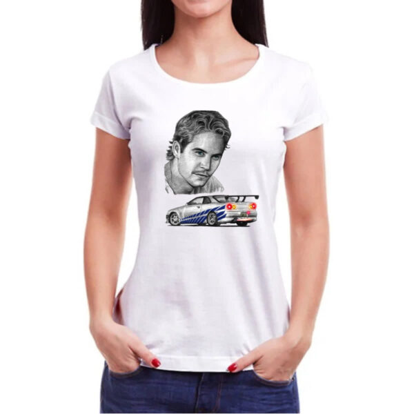 Camiseta Baby Look Brian Skyline GTR Grafite - Imagem 3