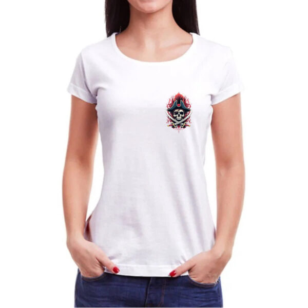Camiseta Baby Look Brasao pirata 02 - Imagem 3