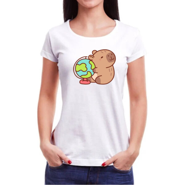 Camiseta Baby Look Capivara Globo - Imagem 3