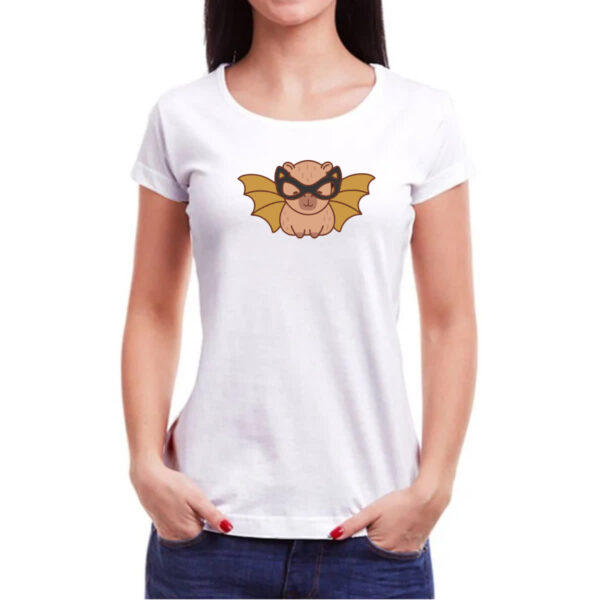 Camiseta Baby Look Capivara Morcego - Imagem 3