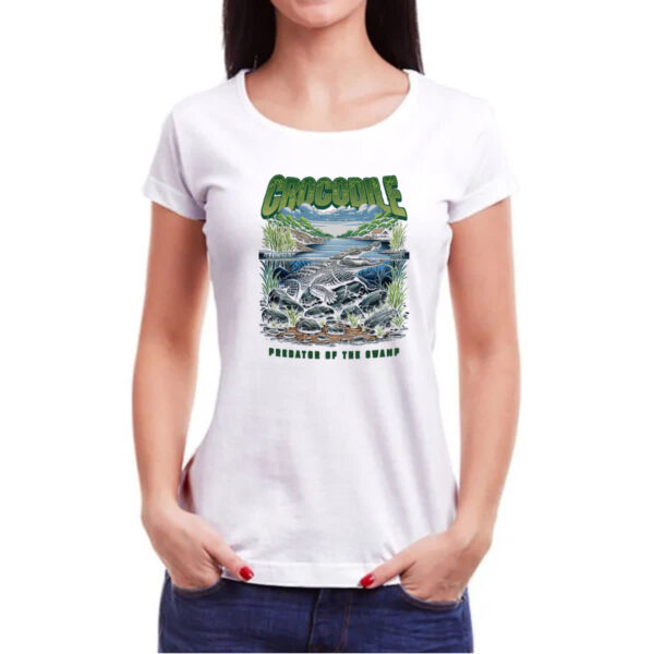 Camiseta Baby Look Crocodilo do pantano - Imagem 3