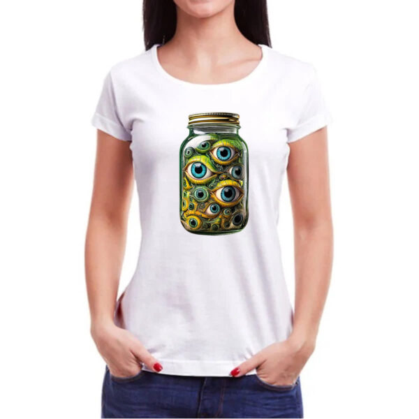 Camiseta Baby Look Olhos em conserva - Imagem 3