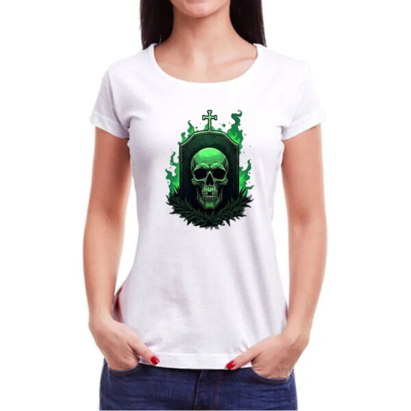Camiseta Baby Look Skull Lapide - Imagem 3