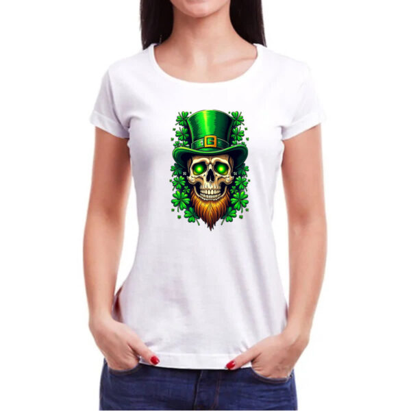 Camiseta Baby Look Skull Leprechaun - Imagem 3