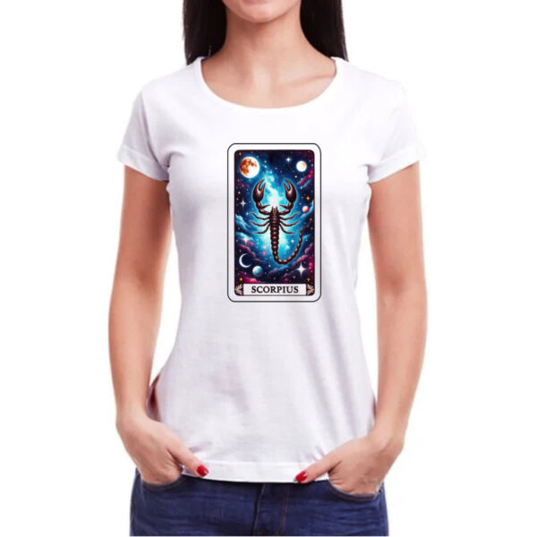Camiseta Baby Look Signo Carta Taro Escorpiao - Imagem 3