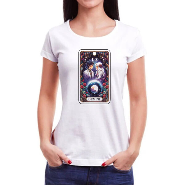 Camiseta Baby Look Signo Carta Taro Gemeos - Imagem 3