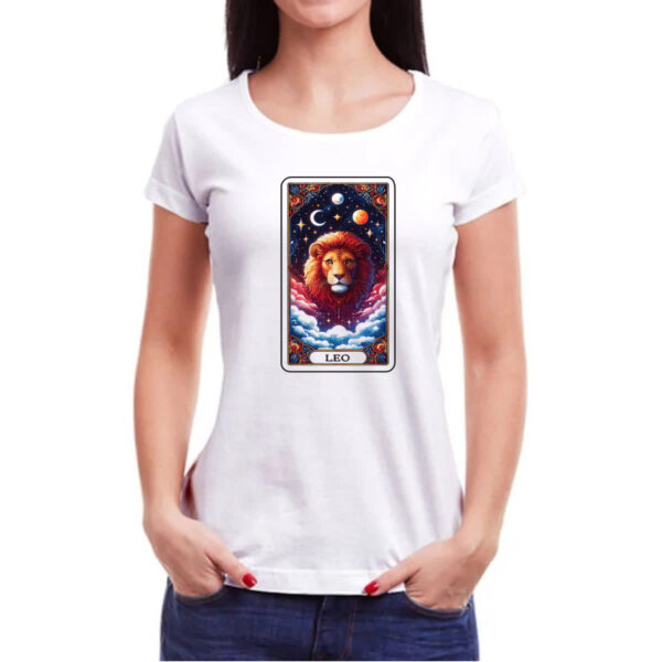 Camiseta Baby Look Signo Carta Taro Leao - Imagem 3