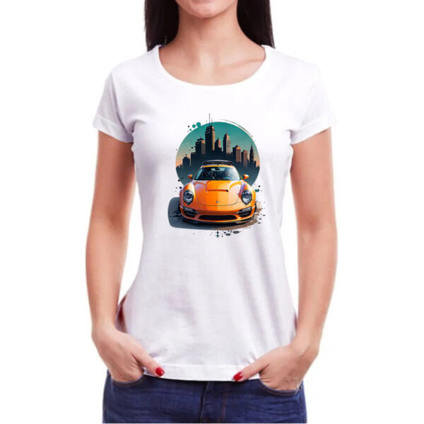 Camiseta Baby Look Porche sunset city - Imagem 3
