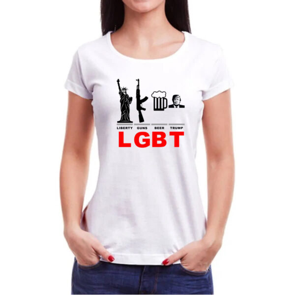 Camiseta Baby Look LGBT - American Parody - Imagem 3