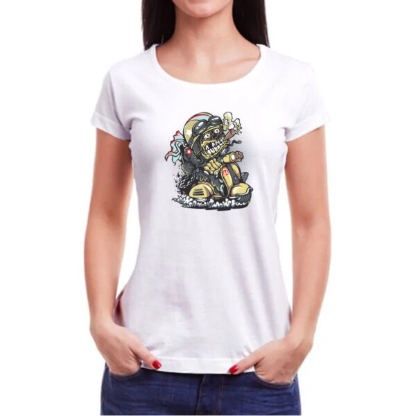 Camiseta Baby Look Zombie 66 - Imagem 3