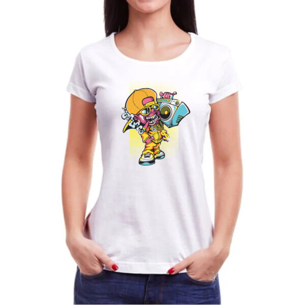 Camiseta Baby Look Zombie sound - Imagem 3