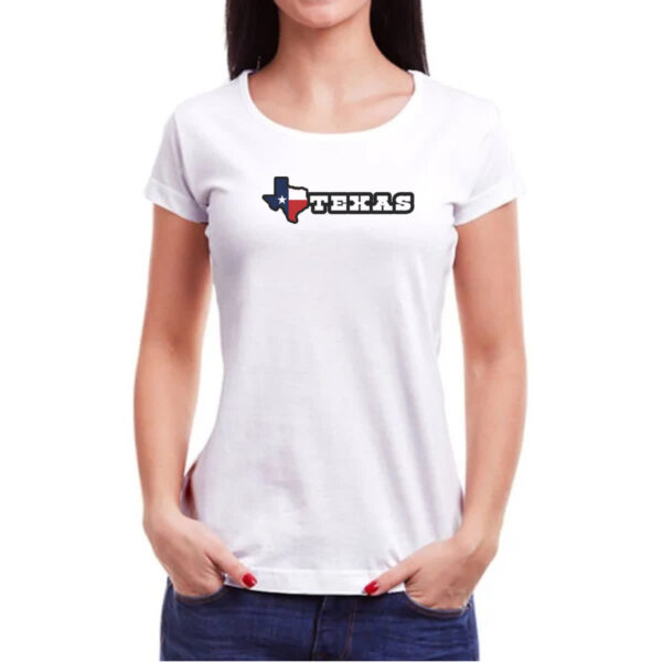 Camiseta Baby Look Texas mapa estado country - Imagem 3