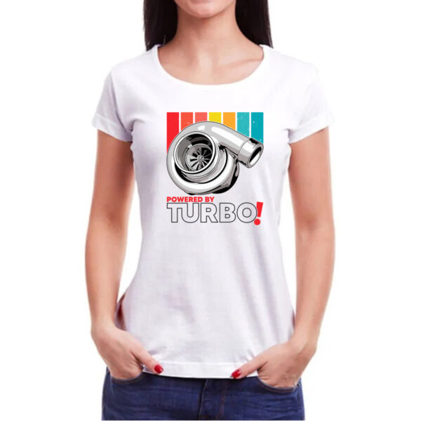 Camiseta Baby Look Turbo powered - Imagem 3