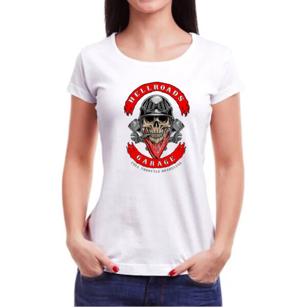 Camiseta Baby Look Hellroads Garage - Imagem 3