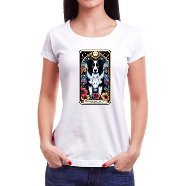 Camiseta Baby Look Taro cachorro Border Collie - Imagem 3