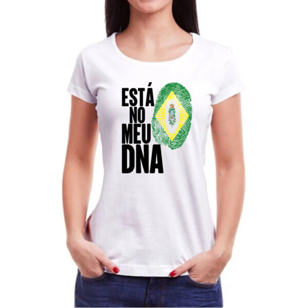 Camiseta Baby Look Esta no meu DNA Ceara - Imagem 3