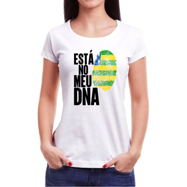 Camiseta Baby Look Esta no meu DNA Goias - Imagem 3