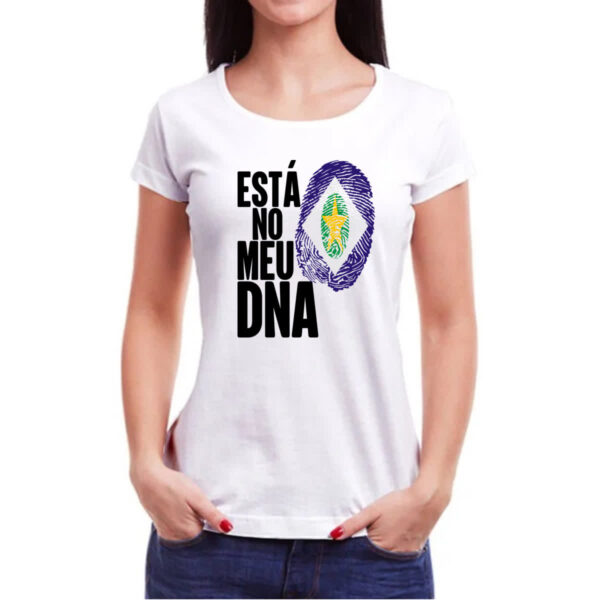 Camiseta Baby Look Esta no meu DNA Mato Grosso - Imagem 3