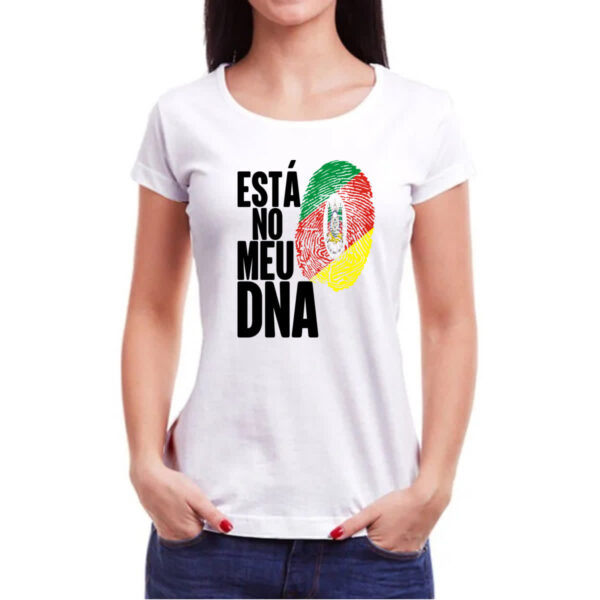 Camiseta Baby Look Esta no meu DNA Rio Grande do Sul - Imagem 3