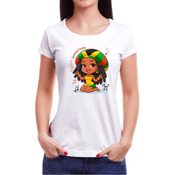 Camiseta Baby Look Jamaixa Paixao Reggae - Imagem 3