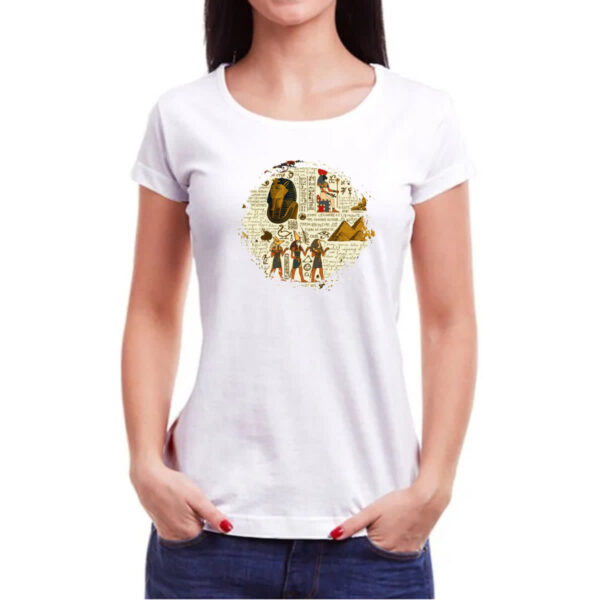 Camiseta Baby Look Hieroglifos Egipcios - Imagem 3